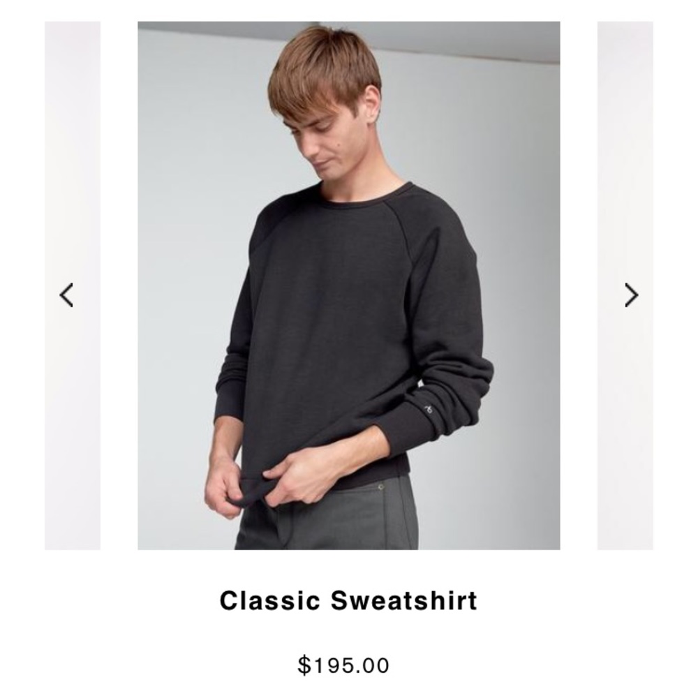 Rag & Bone Classic Sweatshirt, Black M